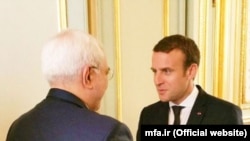 Средбата на иранскиот министер за надворешни работи Мохамед Јавад Зариф со францускиот претседател Емануел Макрон во Париз