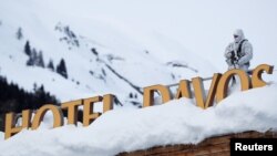 Pamje nga Hoteli në Davos ku zhvillohet Forumi Ekonomik Botëror.