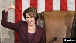 Nancy Pelosi neposredno nakon preuzimanja dužnosti u Kongresu SAD-a, 04.januar 2007. 