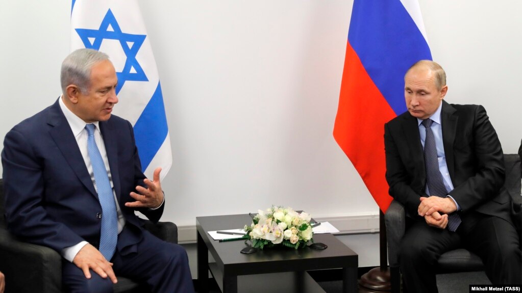 Il primo ministro israeliano Benjamin Netanyahu incontra il presidente russo Vladimir a Mosca il 29 gennaio 2018. Credits to: Mikhail Metzel/TASS.