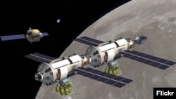 Moon space station