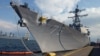 Distrugătorul USS Donald în portul Constanța, 14 aprilie 2014. 