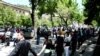 Armenia -- Protest action against construction of cafeterias in a public park in Yerevan, 14May2010