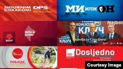 Neki od predizbornih plakata crnogorskih stranaka