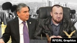 Президент Туркменистана и глава Шалинского района Чечни Турпал-Али Ирагимов (коллаж)