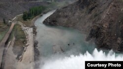На Кировском водохранилище в Таласской области Кыргызстана. 