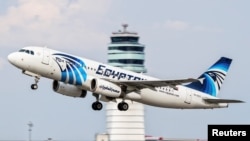 The EgyptAir Airbus 320, which disappeared from radar over the Mediterranean sea on May 19, is pictured in Vienna in August 2015.