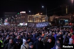 Многотысячная акция памяти Павла Адамовича в Гданьске в понедельник, 14 января
