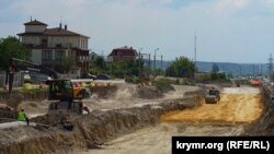 Стройка трассы «Таврида» у села Приятное Свидание. Бахчисарайский район, август 2019 года