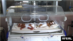 Newborns in a Kabul clinic -- the decrease in maternal deaths has taken place mainly in urban areas, where many new health facilities have been built and the quality of care has risen in the past eight years.