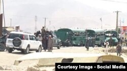 The aftermath of the attack on Afghan police cadets on June 30.