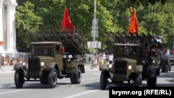 Репетиция военного парада в аннексированном Севастополе
