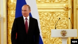 Архива: Рускиот претседател Владимир Путин во Кремљ. 