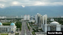 Vew from the Arch of Neutrality in the Turkmen capital, Ashgabat.