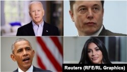 از راست بالا: ماسک، بایدن، کارداشیان و اوباما