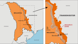 Карта Приднестровья. 