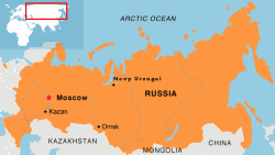 Russia -- map with Novy Urengoi