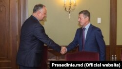 Dmitri Kozak și Igor Dodon, la Moscova