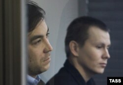 Russian citizens Yevgeny Yerofeyev (left) and Aleksandr Aleksandrov