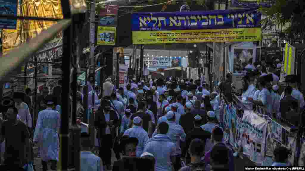 Part of Uman is transformed at this time of year to resemble part of Jerusalem. Only the police are speaking Ukrainian or Russian. 