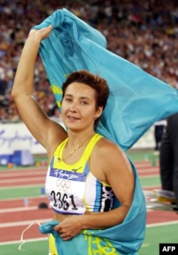 Ольга Шишигина 2000 жылы Сидней олимпиадасында алтын алған сәт.