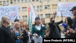 Sa jednog od protesta novinara u Podgorici