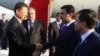 14 июня 2019 года, аэропорт Душанбе. Председатель КНР Си Цзиньпин прибыл в Таджикистан с государственным визитом. На фото слева направо: президенты Китая и Таджикистана - Си Цзиньпин, Эмомали Рахмон, мэр Душанбе Рустам Эмомали