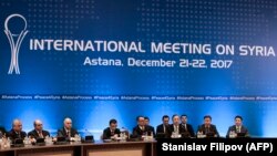 Астанада өткен Сирия бейбіт келіссөзінің сегізінші кезеңі. Астана, 22 желтоқсан 2017 жыл.
