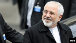 Iranian Foreign Minister Mohammad Javad Zarif leaves his hotel in Lausanne on March 20 after six days of bilateral meetings.