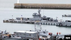 South Korean naval ships after they were put on alert at this naval wharf in Incheon.