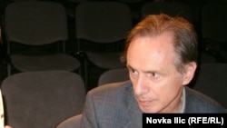 David Albahari tokom jednog od razgovora na festivalu u Užicu, arhivska fotografija