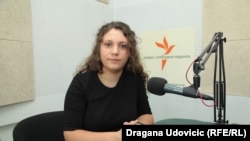 Sanja Kljajić u beogradskom studiju RSE, avgust 2016.
