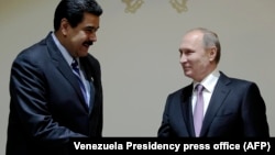 Russian President Vladimir Putin (right) with Venezuelan President Nicolas Maduro in 2015. 