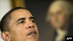 U.S. -- President Barack Obama makes a statement on the Iran talks in Washington, DC, 01Oct2009