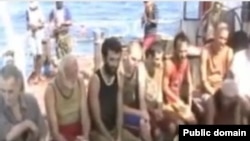 Грузинские моряки, захваченные в плен пиратами у берегов Сомали