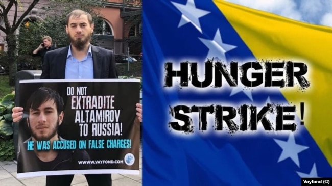 В сентябре 2018 года Мансур Садулаев объявил голодовку с требованием не допускать депортации Ахмеда Алтамирова в Россию из Боснии