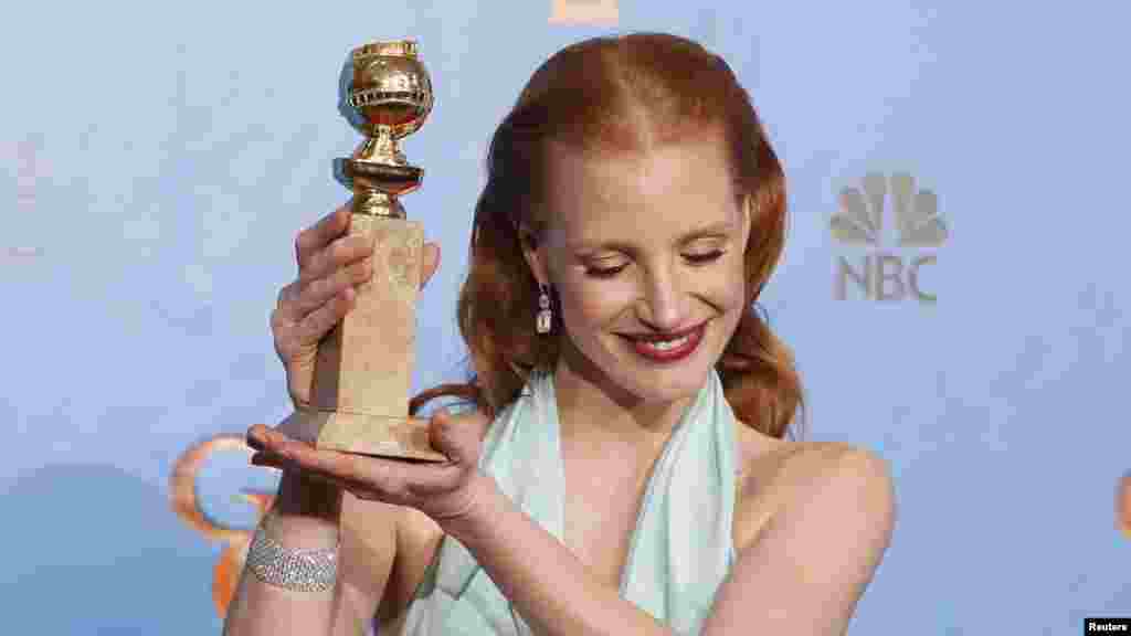 Jessica Chastain, najbolja glumica u drami "Zero Dark Thirty", Beverly Hills, 13. januar 2013. Foto: REUTERS / Lucy Nicholson