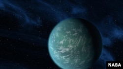 НАСА суретшісі салған бұл планета Жердің сыңары болуға жарайтындай тіршілік формасы бар ғаламшарды бейнелейді.