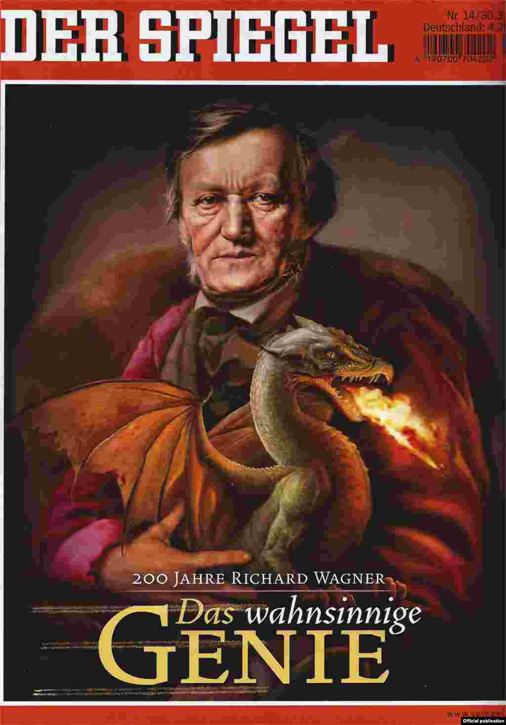 German weekly "Der Spiegel" marks Wagner's 200th birthday with a cover story titled "The Mad Genius."
