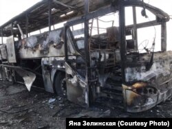 Ракета попала в пассажирский автобус в армянском селе Сотк. Нагорный Карабах, 30 сентября 2020 года