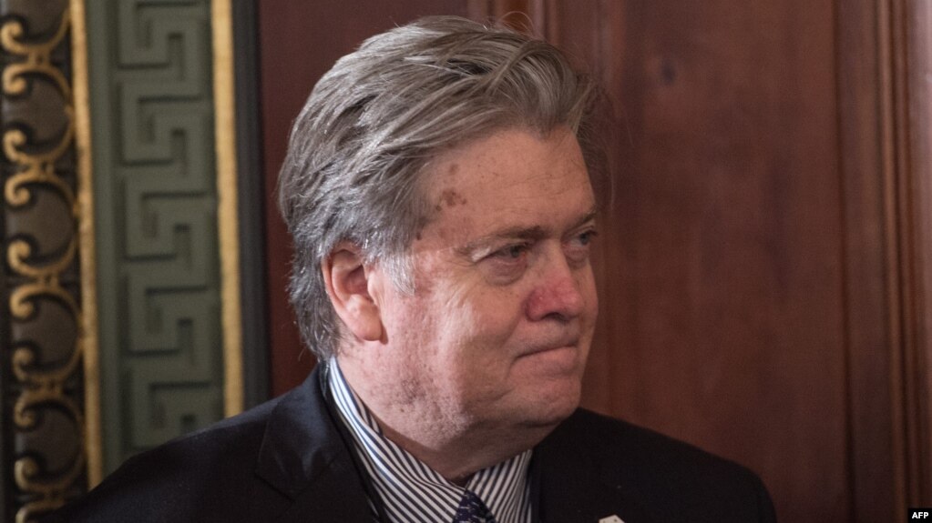 The Montenegrin opposition leaders didn't explain why they had addressed Steve Bannon rather than members of the U.S. Senate with their claim.