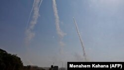Ispaljivanje rakete iz "Gvozdene kupole", Izrael, fotoarhiv