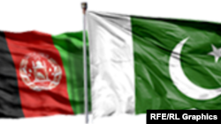 بیرق افغانستان (چپ) و پاکستان