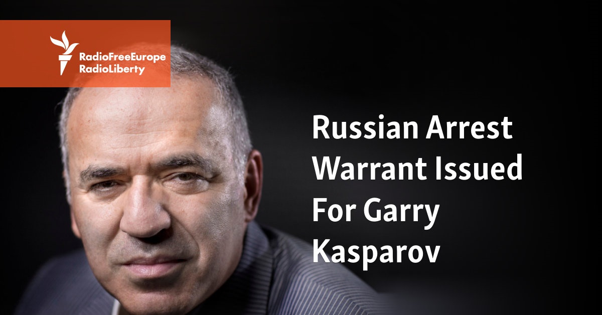 A court in Russia's Komi region on April 24 issued an arrest warrant for Garry Kasparov, opposition politician and a co-founder of the Free Russia For