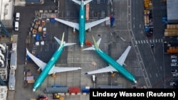 "Боинг 737 MAX" на заводе в Рентоне, штат Вашингтон