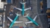 Boeing 737 MAX, построенные в Рентоне, штат Вашингтон, на заводской стоянке после запрета на полёты, 21 марта 2019 года