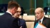 Britain's Foreign Secretary Jeremy Hunt, German Foreign Minister Heiko Maas and French counterpart Jean-Yves Le Drian attend a meeting at the European Council in Brussels, Belgium, May 13, 2019. FILE PHOTO