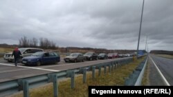 Пробка на границе с Польшей в Калининграде