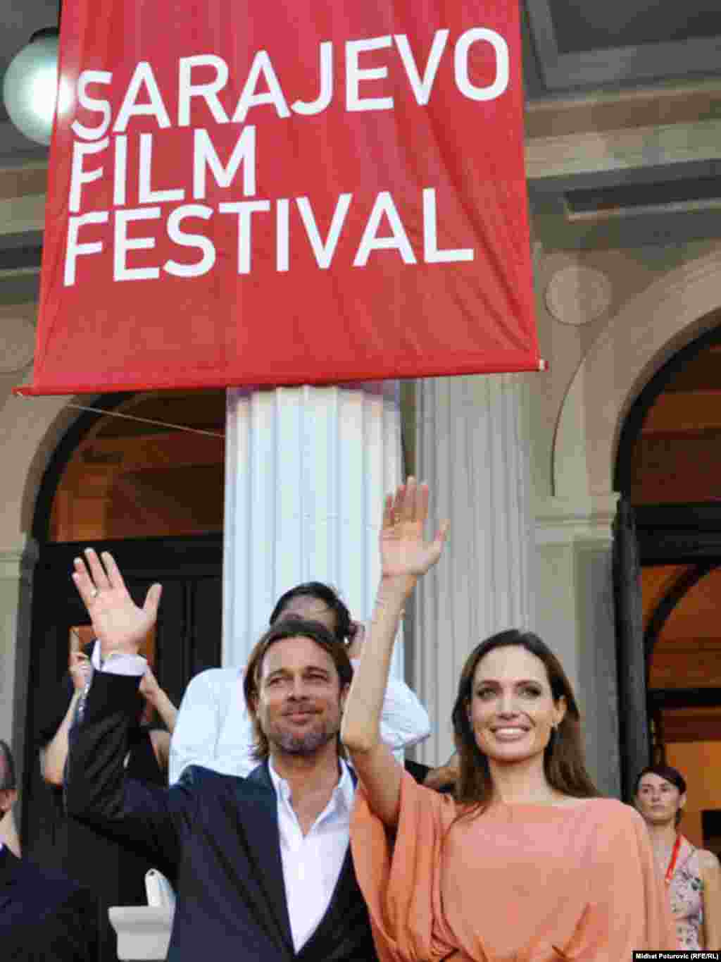 آنجلینا جولی و برد پیت در جشنواره فیلم سارایوو