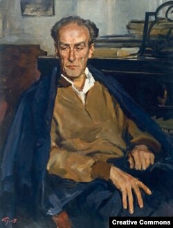 Un portret al lui Evgheni Mravinsky de Lev Russov (1957)